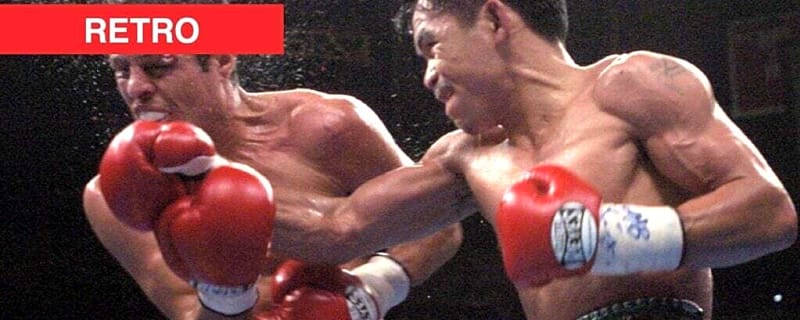 Manny Pacquiao knocked down Mexican former world champion twice in his homecoming fight in the Philippines