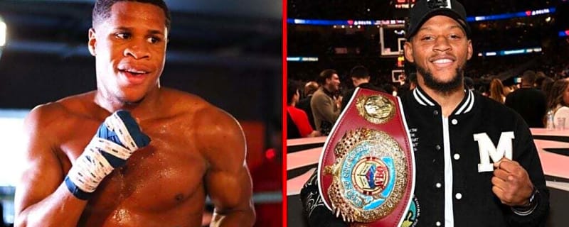 Devin Haney and Brian Norman Jr. altercation explodes with a bodyguard seemingly ripping one of the boxers’ shirts