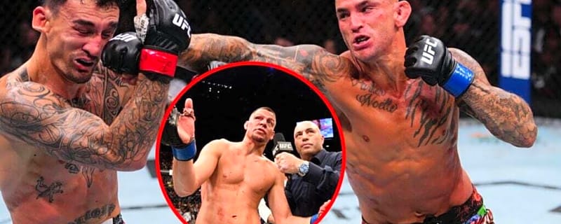 Nate Diaz had a 5-word reaction during Dustin Poirier’s UFC 318 retirement fight