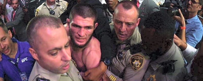 Khabib Nurmagomedov’s 2-word reaction showed his thoughts on being fined $500k for the UFC 229 brawl