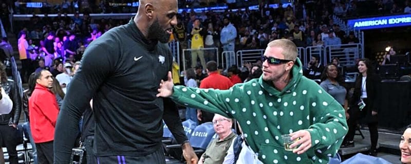 NBA fans react to LeBron James linking up with Justin Bieber during LA Lakers’ recent game