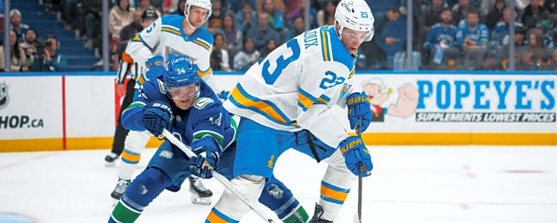 St. Louis Blues Sitting Young Defenceman