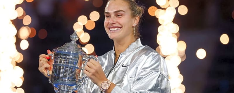 Aryna Sabalenka shares a fun moment with Irina Shayk at Vogue World 