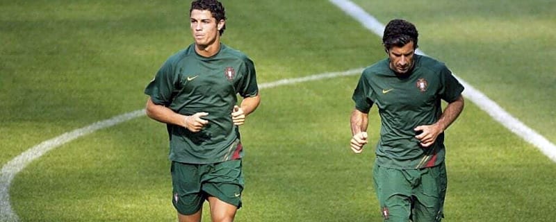 Luis Figo quickly corrected host about ‘playing’ with Cristiano Ronaldo at Euro 2004