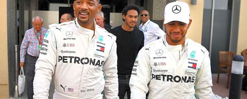 Will Smith once pretended to kidnap Lewis Hamilton 10 minutes before the start of an F1 race