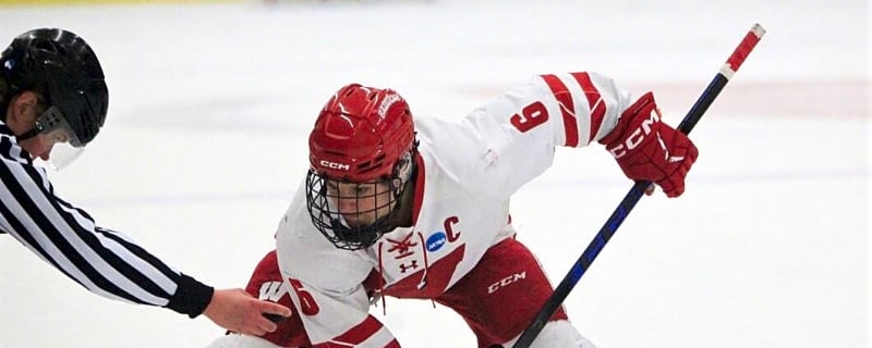 Wisconsin Badgers’ Luke Fickell reacts to women’s hockey team’s championship