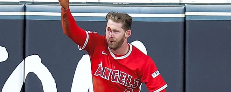 Watch: Angels’ Taylor Ward Left Bloodied Following Horrific Crash Against Scoreboard in Astros’ Ballpark