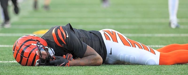Bengals WR Tee Higgins (concussion) injured vs. Patriots