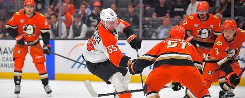 Flyers relinquish late lead, but sink Ducks in OT