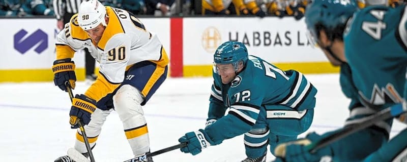 Tyson Jost facilitates Predators' key win over Sharks