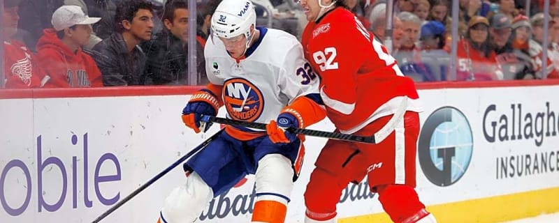 Alex DeBrincat's power-play goals lead Red Wings past Islanders