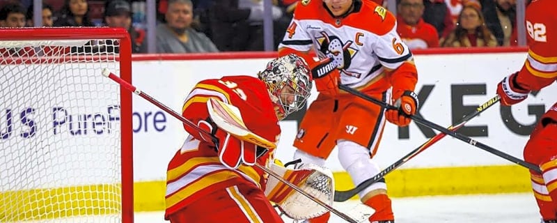 Flames notch 1st win, continue success in road games against Ducks