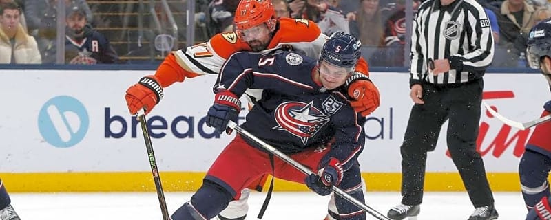 Adam Fantilli's OT goal leads Blue Jackets past Ducks