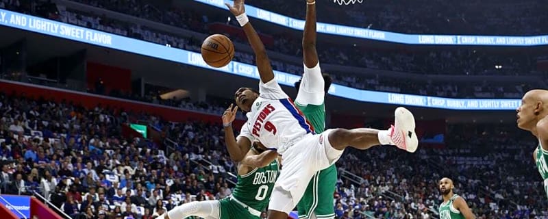 Pistons use 23-0 burst to rally past Celtics in opener