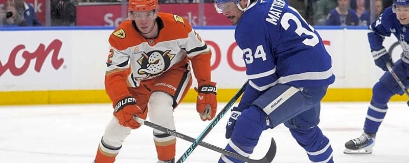 Matthew Knies' 4-point performance powers Maple Leafs past Ducks