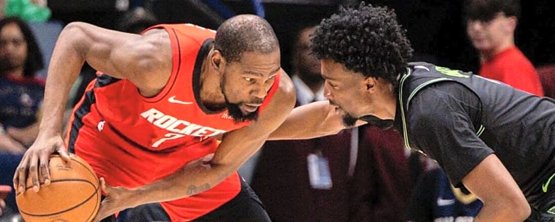 Pelicans hang for quarter, then Rockets turn on afterburners