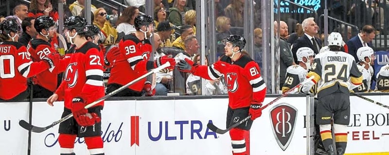 Arseny Gritsyuk, Jack Hughes score twice as Devils beat Knights