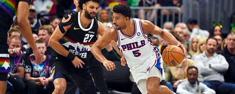 Nuggets score 72 first half points and rout short-handed 76ers