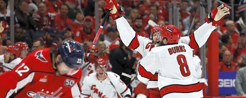 Jaccob Slavin&#39;s OT goal gives &#39;Canes Game 1 win over Caps