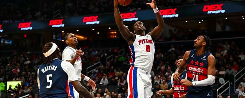Jalen Duren exits early as Pistons dominate Wizards again