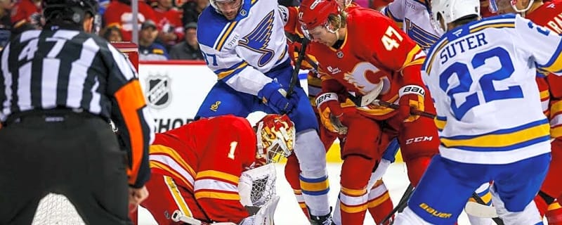 Devin Cooley, Flames turn aside Blues in shootout
