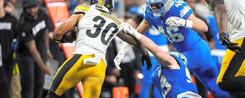 Jaylen Warren, Steelers hold off Lions in wild finish