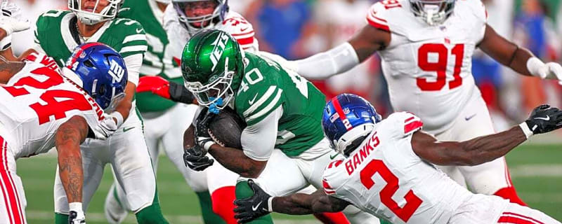 Jets rookie RB Chip Trayanum taken to hospital with neck injury