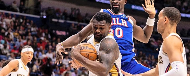 Seven Pelicans score in double figures to deal 76ers setback