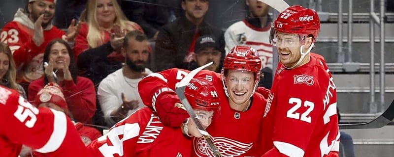 Nate Danielson's first NHL goal helps Red Wings down Kraken