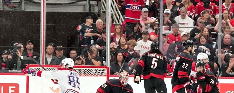 Canadiens attack stuns Hurricanes in Eastern finals opener