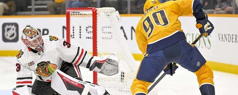 Blackhawks' Drew Commesso walls off Predators for shutout win