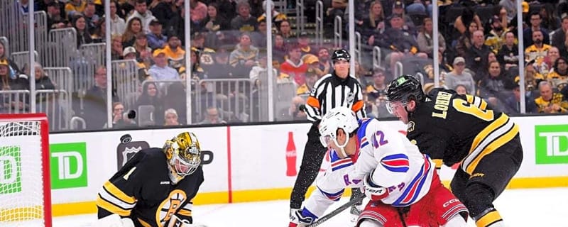 Bruins win 11th straight home opener with late surge past Rangers