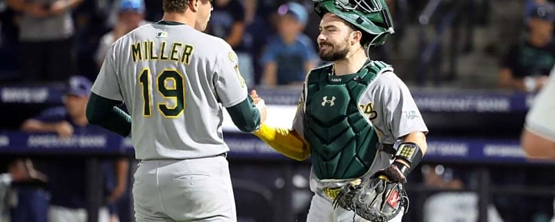 Shea Langeliers, Athletics pursue 3-game sweep of Rays