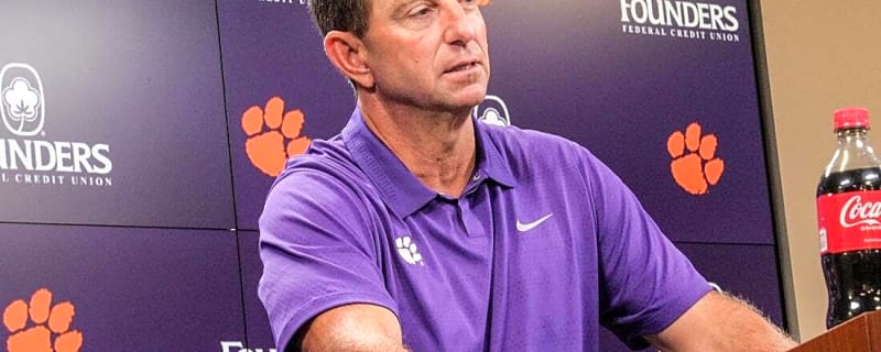 Clemson coach Dabo Swinney bristles at question about roster construction