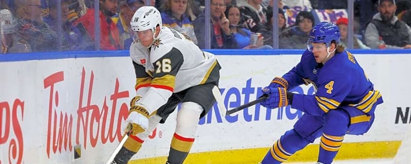 Tage Thompson's 33rd goal of the season pushes Sabres past Golden Knights