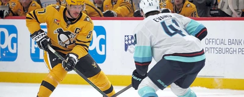 Sidney Crosby records 500th multi-point game, but Pens fall to Kraken in OT