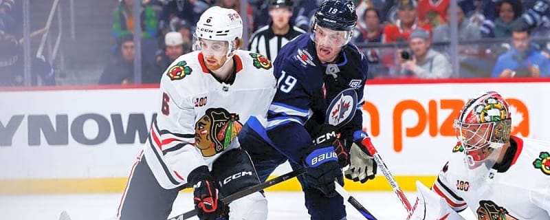 Jets triumph in Jonathan Toews&#39; first matchup with Blackhawks