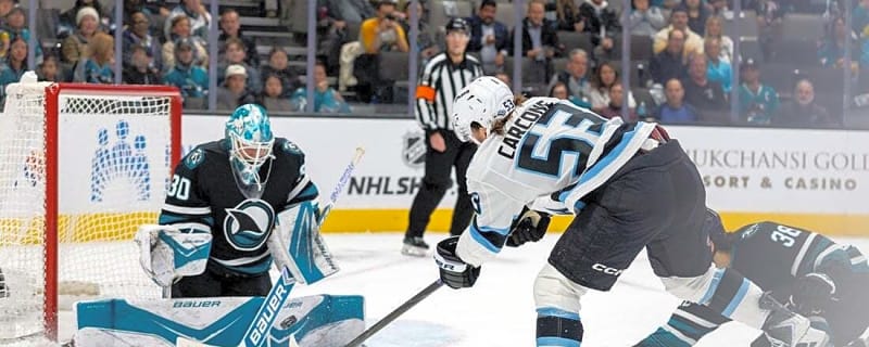Macklin Celebrini’s hat trick carries Sharks past Mammoth in OT