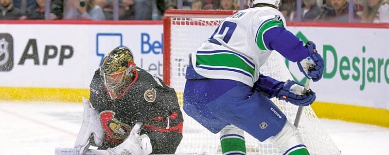 Senators snap 4-game losing streak as Canucks' skid rolls on