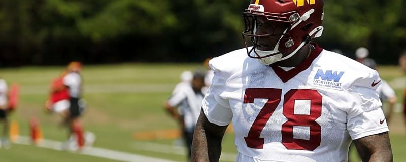 Commanders LT Laremy Tunsil (undisclosed) leaves practice