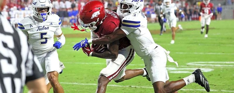 Chris Marshall's big haul highlights Arkansas' romp over Tulsa