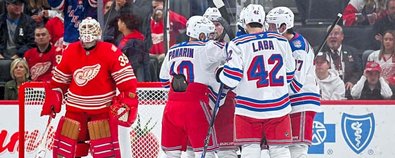 Rangers remain hot on road, take down Red Wings 4-1