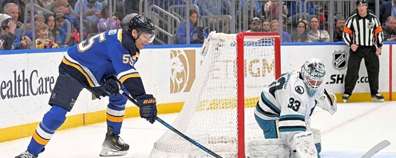 Blues sink Sharks in OT, move closer to West wild-card spot