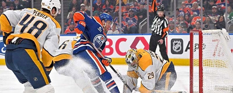 Connor McDavid helps Oilers stack goals to beat Predators