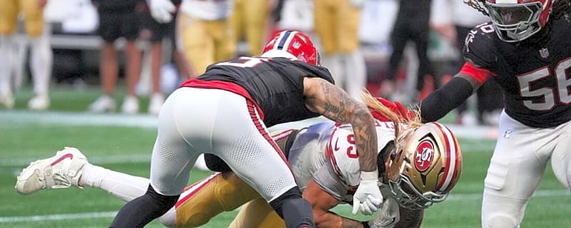 Falcons make key plays, hand 49ers first loss of season