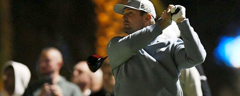 Bryson DeChambeau survives mishit tee shot, shares lead in Adelaide