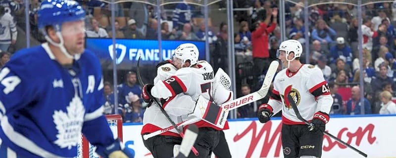 Senators break tie in third, edge Leafs in season opener