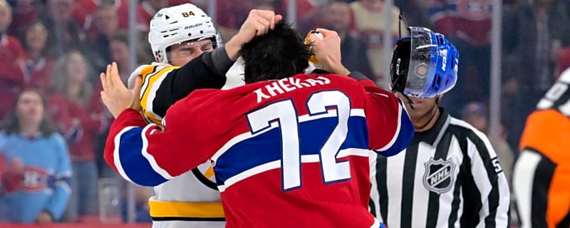 Tanner Jeannot Needed Less Than 10 Seconds To Take Down Arber Xhekaj During Bruins-Canadiens