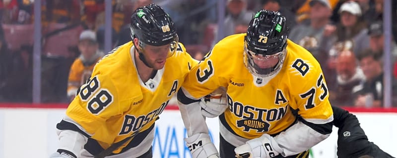 Bruins' Charlie McAvoy shows damage from controversial hit