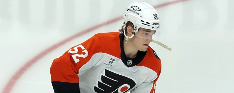 Flyers’ Denver Barkey leaves preseason game with lower-body injury